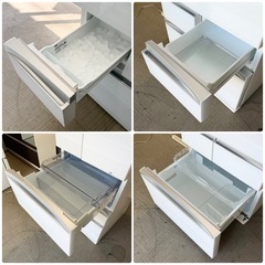 【超美品‼️】定価35万♪ 東芝 2021年製 508Lノンフロン冷凍冷蔵庫 ベジータFZシリーズ 高級ガラスドア タッチオープン 自動製氷 クリアグレインホワイト♪の画像