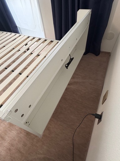ニトリ セミダブル 棚付きすのこベッド