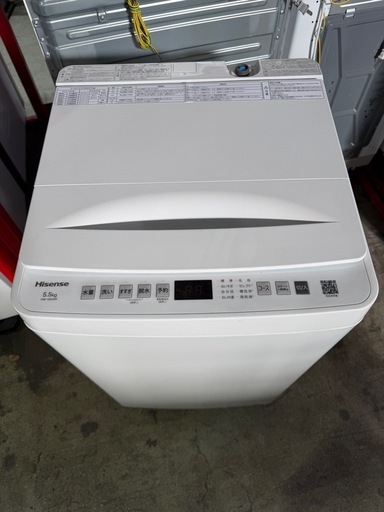 F42 【2025年製】Hisense 全自動電気洗濯機 HW-55E4W 5.5kg★極美品　使用頻度少★