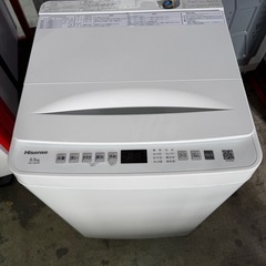 F42 【2025年製】Hisense 全自動電気洗濯機 HW-55E4W 5.5kg★極美品　使用頻度少★の画像