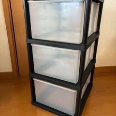 収納ケース 3段 中古 使用感ありの画像