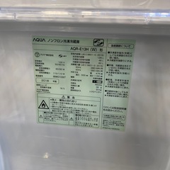 冷蔵庫　AQUA AQR-E13H 2018年製の画像