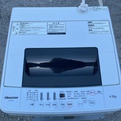 風乾燥機能付き　ハイセンス　4.5kg 19年製　洗濯機の画像