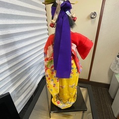 【ガラスケース入り 沖縄人形 和装人形】の画像