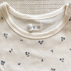 【conoco】コノコ 花柄 半袖ロンパース 80 女の子 バースデイの画像