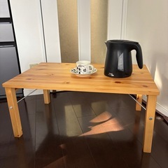 （説明書つき）無印良品　パイン材ローテーブルの画像