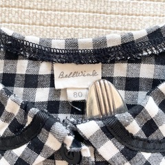 【Birthday】ギンガムチェック 半袖ブラウス 80cm 丸襟 女の子 ベビーの画像