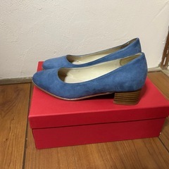 【美品】ORiental TRaffic ブルー パンプス 24.5cm(38)の画像