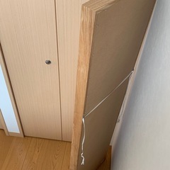 【美品】 全身鏡 姿見 ナチュラル 木製 スタンドミラーの画像