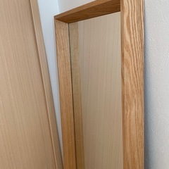 【美品】 全身鏡 姿見 ナチュラル 木製 スタンドミラーの画像
