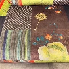 3月20日まで　パッチワーク柄　2人がけ　ソファ　の画像