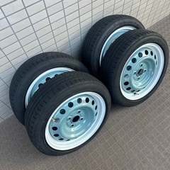 さらに値下げ！ダイハツ ムーブ キャンパス に色合い最適 15インチ 鉄チン ツライチ 4本！の画像