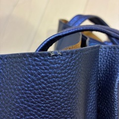 【パスケース付き】トートバック　ネイビー　軽量の画像