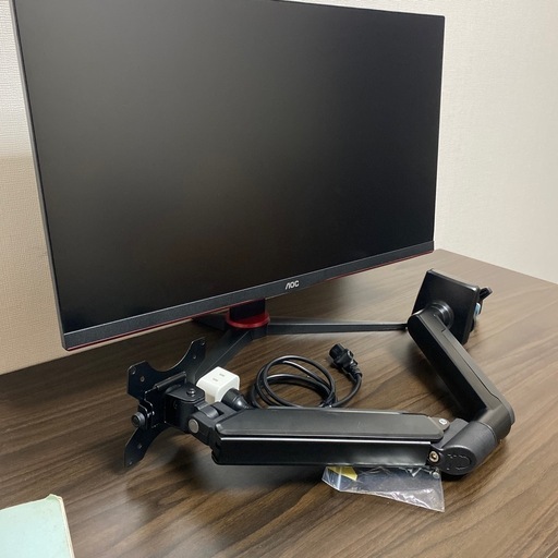 PCデスク・27型モニター・アーム 豪華3点セット