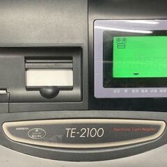 CASIO カシオ TE-2100 電子レジスター 設定キー不足 店舗用品 通電確認済の画像