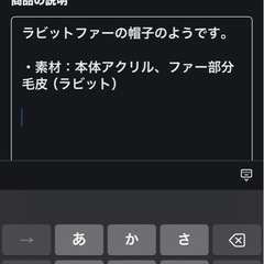 ラビットファー帽子の画像