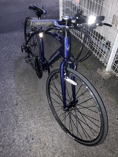 【総額5万超/美品】マセラティ 21段変速クロスバイク（防犯アラーム・フル装備）※小傷あり