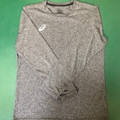 ASICS アシックス　ロングスリーブシャツ　サイズM　杢柄　トレーニングウェア　スポーツウェア　フィットネスの画像