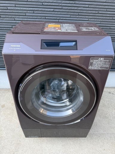 TOSHIBA ドラム式洗濯乾燥機　2021年製　12kg／7kg サブーン　TW127XP1R  右開き