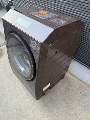 TOSHIBA ドラム式洗濯乾燥機　2021年製　12kg／7kg サブーン　TW127XP1R  右開き