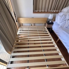 配達可【ダブルベッドフレーム】【管理番号0317】野の画像