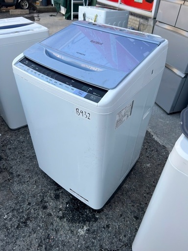NO B932?福岡市内配送設置無料✨?全自動洗濯機 （洗濯8.0kg）「ビートウォッシュ」　BW-V80A-A ブルー