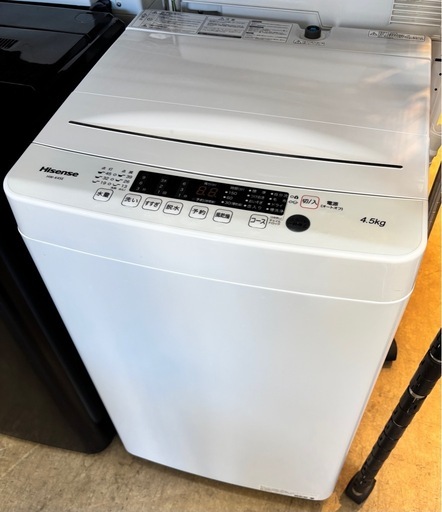 Hisense 洗濯機 4.5kg ホワイトカラー HW-K45E