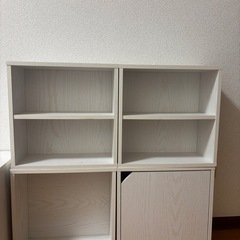 【美品】カラーボックス 5個セット 白 収納棚 まとめて の画像