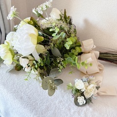 🌹ブーケ　ブートニア　セット🌹大きめの画像