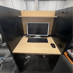 【美品】個室ブース型デスク 集中デスク コールセンター用 在宅ワーク の画像