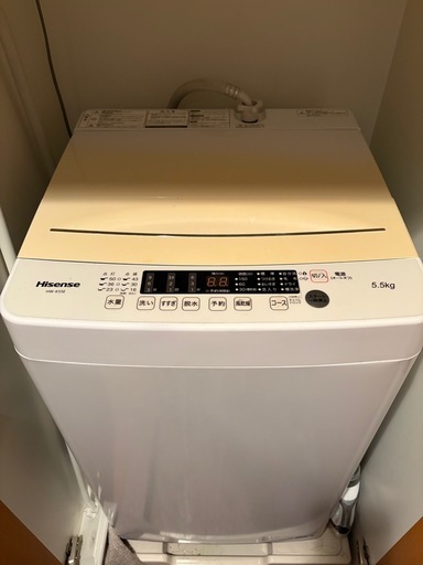 ハイセンス 洗濯機 5.5kg HW-K55E 使用10ヶ月の美品