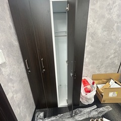 【美品】高級木目調ロッカー4人用 鍵付き オフィス家具 店舗収納 事務所 の画像