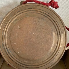 丸武製★ 摺り鉦　当たり鉦　鹿木付き★三耳行人の画像