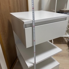 引き出し　白　天地3段　平日夜引き取りのみの画像