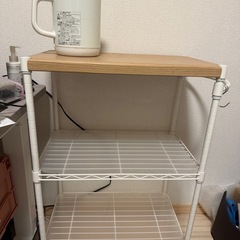 【キッチンラック】レンジ台 3段 キャスター付き 3/20引き取りの画像