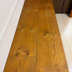 天然木デスク　机　作業台　アイアンの画像