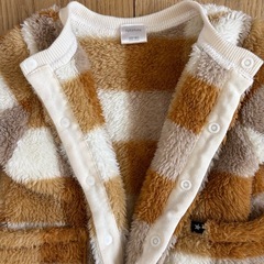 【美品】futafuta チェック柄ロンパース 50-60 新生児 ベビーの画像