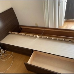 3月25日まで。シングルベッドフレーム　収納付きの画像