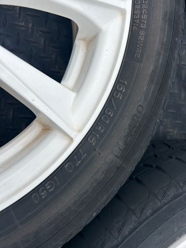 １５インチ　タイヤ・ホイール４本セット⭐️軽自動車　４穴　PCD100 東金市より〜
