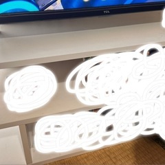 テレビボード　シェルフ　ホワイト　80cm ローボードの画像