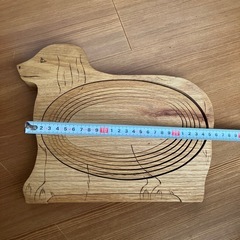 新品未使用品❗️犬🐶ウッド折りたたみフルーツバスケットの画像