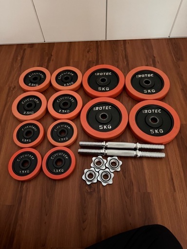 ラバー付きダンベル　20kg +20kg