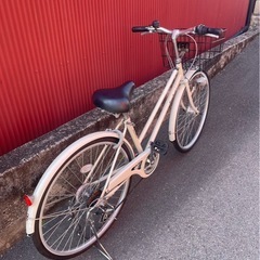 【京都発】京の楽チャリ　シティーサイクル　外装６段変速　白色の画像
