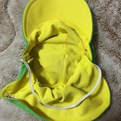 保育園　帽子　黄緑の画像