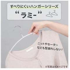 ニトリ すべりにくいアーチ型ハンガー(ラミー 幅42cm ホワイト 20本)  商品コード   の画像