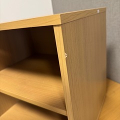 小型収納ラック 木製 2段の画像