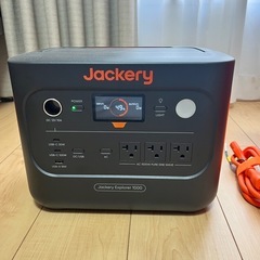 【極美品】Jackery ジャクリ　ポータブル電源 1000 New と車載シガーソケット充電ケーブル DC8020の画像