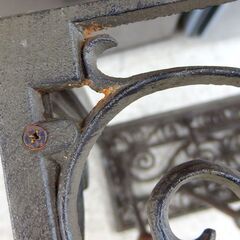 ブーツラック 靴立て アイアン製インテリア アンティーク調 ブーツ収納  幅60 泥落とし付き 札幌市北区屯田の画像