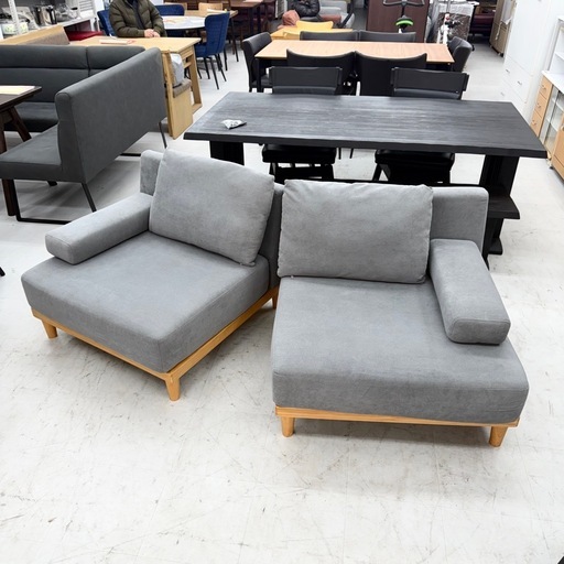 【超美品‼️】定価59,998円♪ 現行モデル 174cm幅2人掛けソファ ユニットソファ Soroi 北欧スタイル 布製グレージュ♪