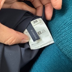 ニットワンピース ダークグリーン ネイビー 38の画像